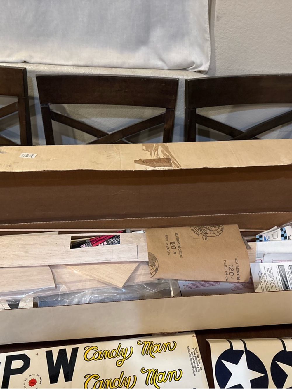 HTF P-51D Mustang Model Airplane Kit - Vintage Boxed NEW OPEN BOX - Picture 7 of 7